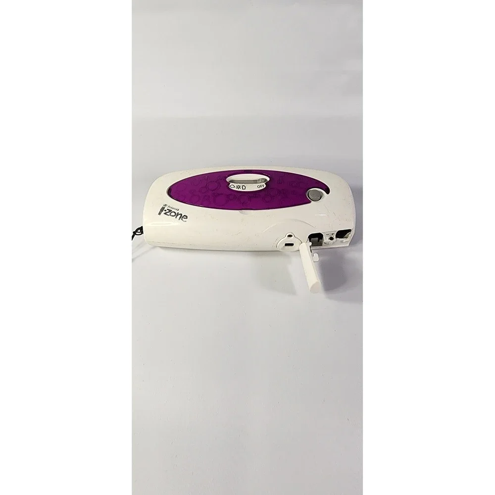 Polaroid i-Zone Instant Pocket Camera White Purple Bubble Pattern Vintage Y2K
